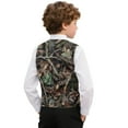 thumbnail image 2 of Garronmavis Camo Hunting Forest Boys Suit Vest Warm V Neck Adjustable Back Strap Vests Lightweight Sleeveless Slim Fit Casual Vests Outfit Fashion Boy's 3 Button Formal Suit Vest, 2 of 7