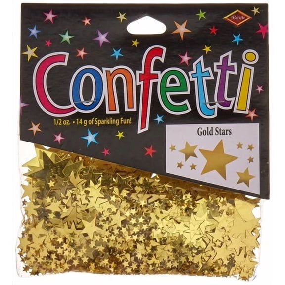 Beistle Gold Stars Confetti, 1/2-Ounce