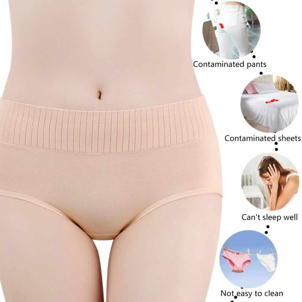 Valcatch Lace Period Underwear for Women Hi-Cut Menstrual Period Panties  4-Layers Leak-Proof Cotton Protective Briefs Pack of 3