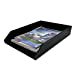thumbnail image 3 of UnionBasic PU Leather Stackable Office File Document Tray Case Rack Desk File Document Organizer Holder (1-Layer, Black), 3 of 10