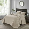thumbnail image 5 of Queen Size Reversible Bedspread Set, Khaki Quilted Lightweight Coverlet with 2 Pillow Shams, All Season Bedding, 5 of 7