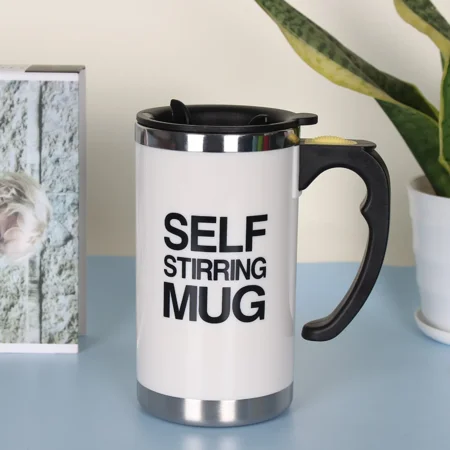 

450 Automatic Stirring Electric Mixing Cup Coffee Milk Self Stirring Mug Stainless Steel Thermal Smart Double Insulated Cup (1 500ml)