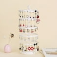 thumbnail image 5 of Huhudde 5 Tier Metal Rotating Earring Holder Jewelry Organizer 220 Holes Earring Storage Display Tower Rack Gift for Women Girl, 5 of 17