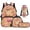 Pink Watermelon Capybara, variant on Bulopur Girls 17 Inch Backpack Set 4 Piece Galaxy Space Axolotl Print School Bookbag with Lunch Box, Water Bottle Holder and Pencil Case for Elementary Students