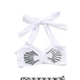 thumbnail image 3 of Styles I Love Infant Baby Girl Mermaid Scale Bikini Swimsuit Bathing Beach Pool Party Swimwear (White + Silver, 130/3-4 Years), 3 of 7