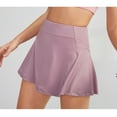 thumbnail image 4 of IROINNID Women's Loose Fake Two-piece Anti-peeping Quick-drying Running Fitness Skirt Short Elastic Waist Mini Solid Color Skirt, 4 of 6