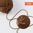 thumbnail image 3 of NICEEC 4 Skeins Soft Baby Yarn 100% Cotton Yarn for Crochet Knitting 4 Ply Yarn Blanket Yarn for DIY Craft Fingering Weight Yarn Total Length 4×175yds/4×50g(Dark Brown), 3 of 7
