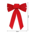 thumbnail image 5 of comerut Christmas Red Cloth Bowknot Large Reusable DIY Xmas Tree Gift Box Wreath Decoration Holiday Bowknot Party Supplies, 5 of 7