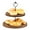 Dark brown, variant on 2-Tier Acacia Wood Cupcake Stand Cake Stand Macaron Plate Cakes Desserts Fruits Snack Candy Buffet Display for Wedding Home Party Office Serving Platter