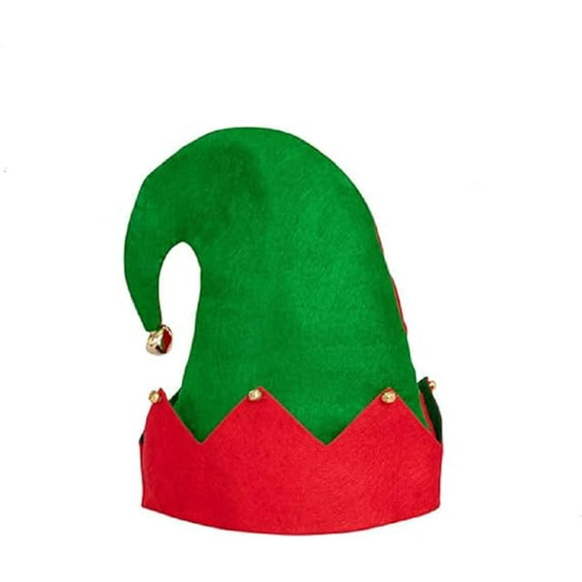 Sombreros de elfo de fieltro a granel, accesorios para disfraz de elfo navideño para hombres y mujeres, disfraz de fiesta navideña, gorro de Papá Noel