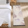 thumbnail image 3 of Yayeee Runner Rug for Bedroom 2'x6' Machine Washable Hallway Non Slip Mat, Purple Watercolor Seashells, 3 of 8