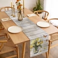 thumbnail image 3 of Table Runner 90 Inches Long for Kitchen Dining, Yellow Tulip Dresser Scarf Farmhouse, Dining Table Decorations for Wedding/Parties, Vintage Spring Floral Retro Art Butterfly Wooden 13 x 90 In, 3 of 8