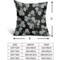 thumbnail image 4 of Black Green White Hydrangea Pillow Covers 18x18 Set of 2 Floral Leaves Print Decorative Throw Pillowcases Outdoor Rustic Flower Farmhouse Spring Cushion Cases Decor for Home Couch Sofa Bed, 4 of 7