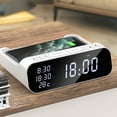 thumbnail image 3 of sruoe Alarm Clock, Alarm Clocks for Bedroom, Smart Alarm Clock, Clock Alarm, Deep Sleep Alarm Clocks, Bell Alarm Clock, Wireless Charging Home, Plastic, 3 of 5