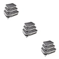thumbnail image 2 of Cateissary 3 piezas organizador de equipaje impermeable bolsas de almacenamiento de ropa ligera negro Type1 NO1, 2 of 6