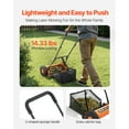 thumbnail image 5 of 14" 5-Blade Manual Push Reel Lawn Mower with Adjustable Cutting Height, Grass Catcher & 2 Wheels  Easy Maintenance, Quiet Operation, Eco-Friendly, 5 of 9