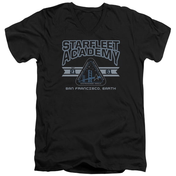 Star Trek - Starfleet Academy Earth - Slim Fit V Neck Shirt - Large