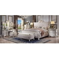 thumbnail image 2 of ACME Picardy Vanity Stool, Fabric & Antique Pearl, 2 of 5