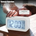 thumbnail image 4 of LANMOK Battery Digital Alarm Clock, LCD Clock Electronic for Bedroom Home Office , with Date,Indoor Temperature, Snooze Light, Small-Sized, Backlight, Kids, 4 of 5