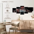 thumbnail image 4 of Elephant Stock Spade Royal Flush Wall Art - Horizontal Multi Panel Canvas - 5 Pieceliving Room Wall Decor - Photography Hobbies And Lifestyle Multi Panel - Black And Red Decor - 36" x 15", 4 of 4