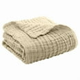 thumbnail image 3 of AuroraX Cozy Weighted Blankets for Adults Soft Cotton Beige Checkered Throw Blanket for Couch Sofa Washable Reversible 51"x59" Decorative Hypoallergenic Twin Blanket Throw, 3 of 3