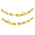 thumbnail image 5 of Raindrops 2Pcs Rectangle Golden Paper Party Banner for Jungle Animal Theme Birthday Decorations, 5 of 8