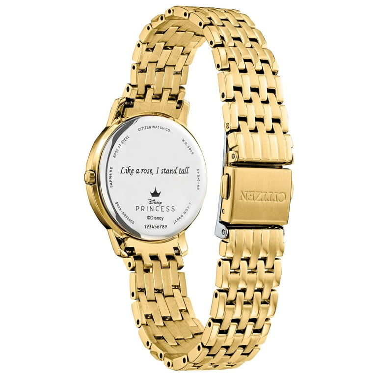 Citizen Women's Eco-Drive Disney Belle Gold-Tone Diamond Watch