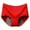 Red, variant on Baywell Women's Stretch Cotton Underwear Mid Waisted Panties Soft Breathable Briefs 4 Pieces (Weight)88-170LBS