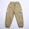 thumbnail image 4 of Kids Boys' Pants Cargo Joggers High Elastic Waisted with Pocket Loose Fit Boys Athletic Pants Hip Hop Pants Boys Pants Size 9-10 Years, 4 of 7