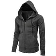 thumbnail image 3 of IYTR Mens Winter Jacket Leisure Sweater Fleece Cardigan Hooded Jackets with Pocket Solid Color Long Sleeve Jacket Zipper Hooded Neck Dark Gray XXXL, 3 of 6