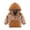 Brown, variant on Bixock Toddler Girls Fleece Jackets Girls Winter Coats Kids Fleece Coat Outerwear Color Long Sleeve Hooded Zip Front Thermal Fall Winter Jacket for Kids 1-10Years