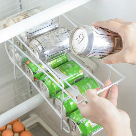 

SANWOOD Cans Storage Rack Double-Layer Can Soda Storage Rack Shelf Fridge Organizer Kitchen Drink Holder