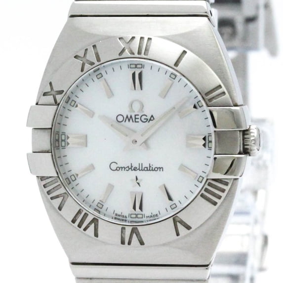 Pre-Owned OMEGA Constellation Double Eagle MOP Dial Steel Quartz Watch 1581.70 BF578006