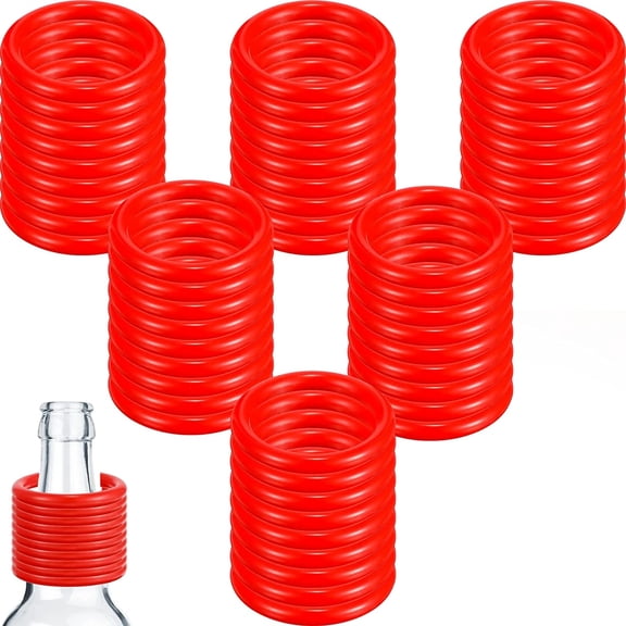 Lsupdaol 12 Pcs Ring Toss Rings Game Plastic Carnival Ring Toss for Speed Agility Practice, Fun Target Toys Carnival Halloween Party Favors Throw Bottle Sports Yard Family Game