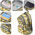 thumbnail image 4 of Sunflower and Bee Pink Pattern Cute School Backpack Bag with Padded Back and Adjustable Shoulder Straps 16.9 X 12.6 X 5.9 Inches, 4 of 5