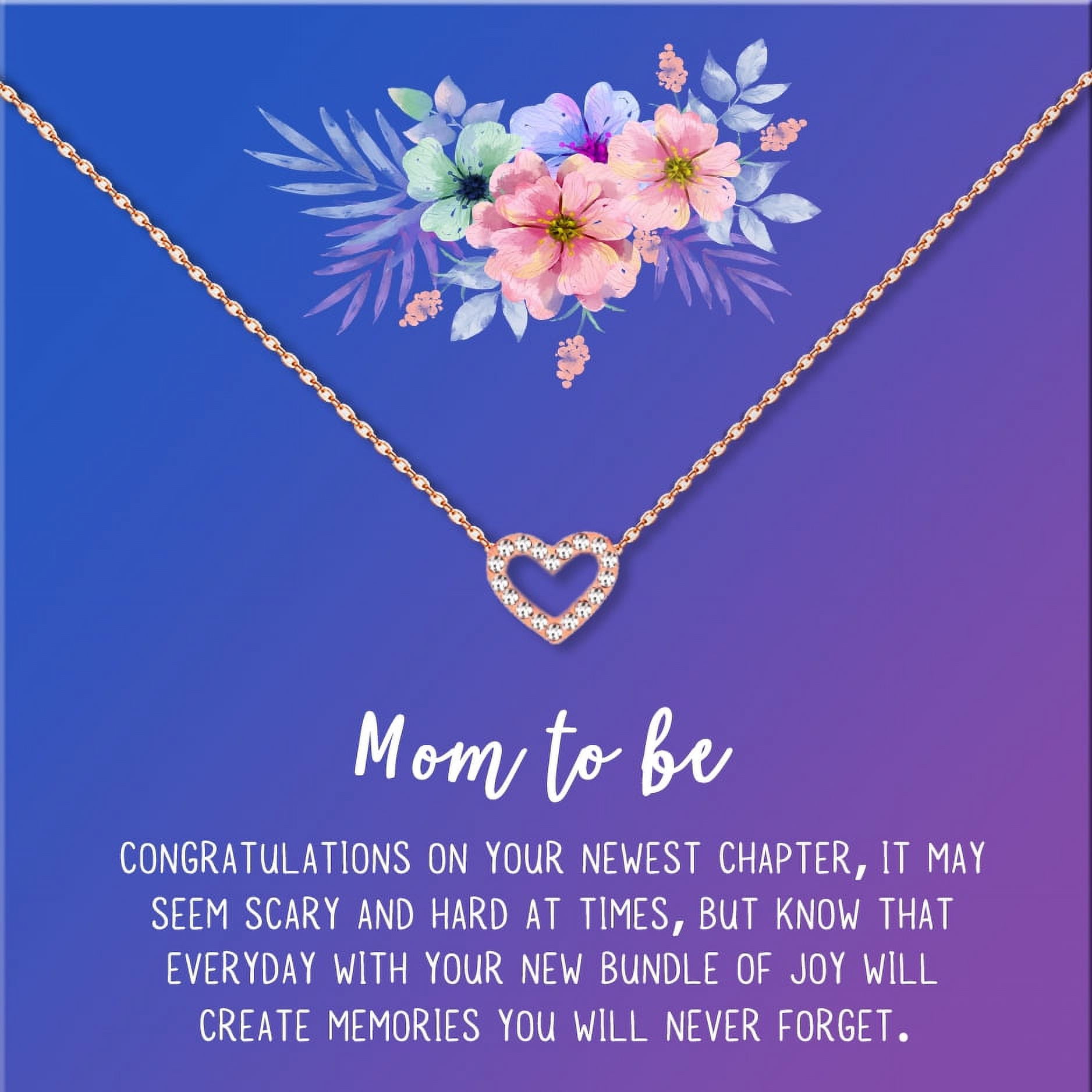 Anavia Stainless Steel Heart Pendant Necklace – Mother’s Day Gift with Customizable Message Card, Cable Chain