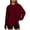 Red, variant on ChaoHeng Cotton Long Sleeve Shirt Women Women's Oversized Fall Tee,Basic Crewneck Long Sleeve Loungewear Top