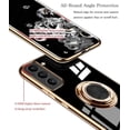 thumbnail image 5 of Compatible with Samsung Galaxy S22 5G Case Ring Holder Kickstand Magnetic Phone Case Soft Silicone Shockproof TPU Scratch Resistant Protective Cover, 6.2 inch - Black, 5 of 7