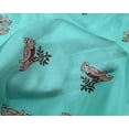 thumbnail image 4 of oneOone Silk Tabby Fabric Bird Block Printed Fabric 1 Yard 42 Inch Wide, 4 of 4