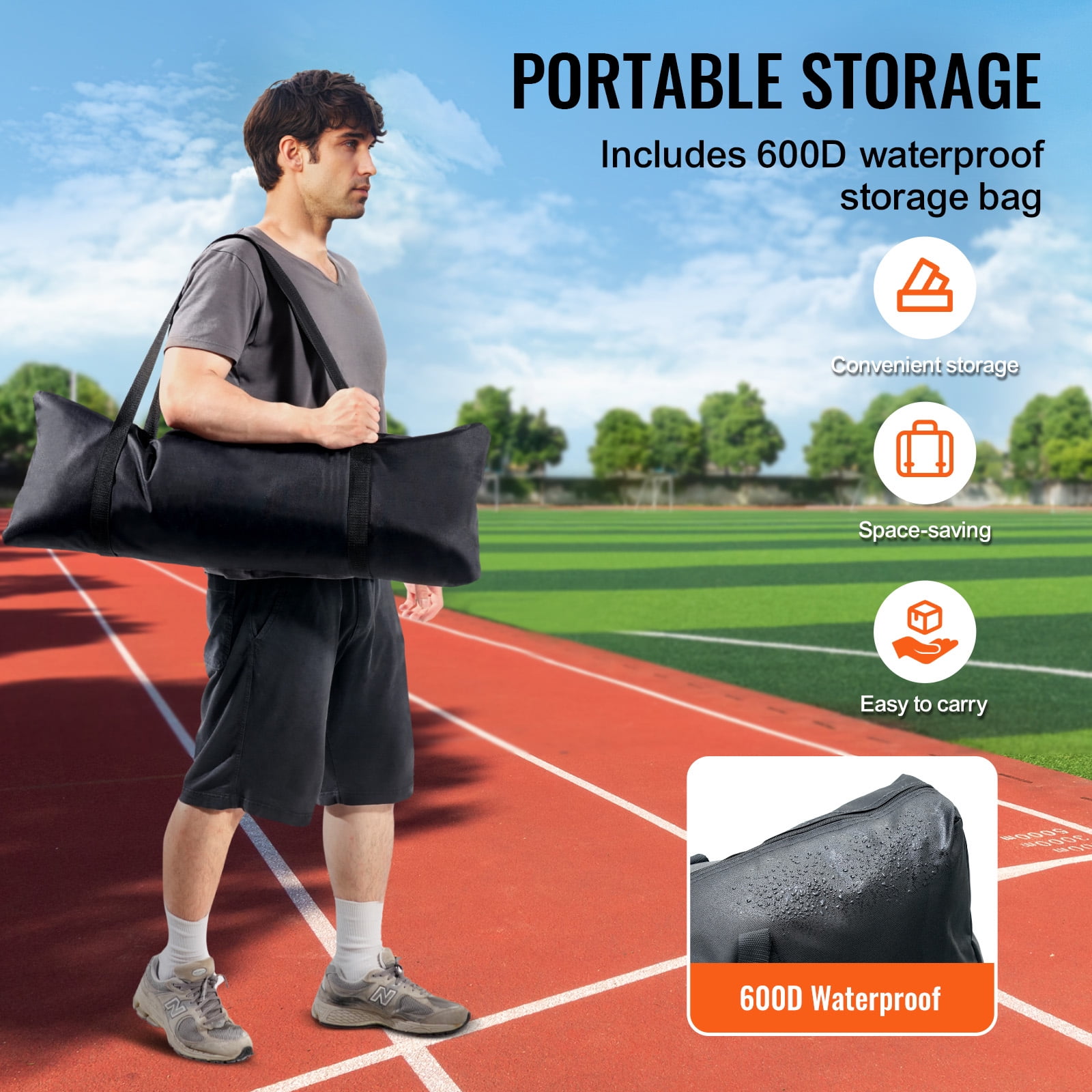 KFFKFF Barricade Backstop Net,12x9ft Portable Barricade Tailgate Net Sports Ball Obstacle Softball Practice Net w/ Carry Bag for Baseball Softball Lacrosse Soccer Hockey Training
