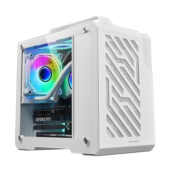 Mini Pure White Gaming PC Case