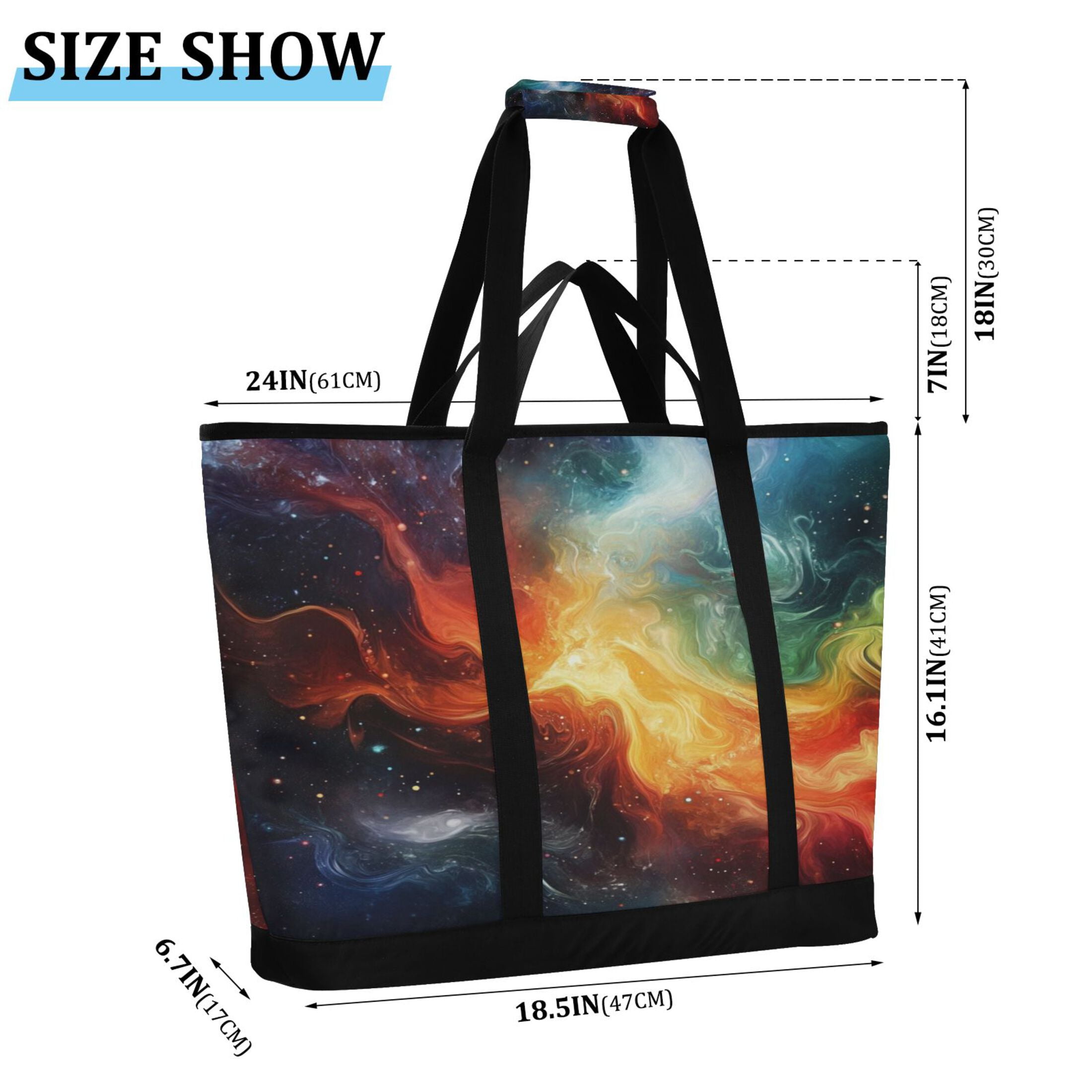 Large Hand-held Ice Pack Picnic Bag Insulation and Refrigeration Suitable for Shopping Picnics and Camping Color Universe