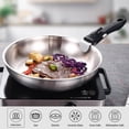 thumbnail image 3 of Inqibee Tri-Ply Stainless Steel Cookware Set with Detachable Handle, Removable Handle Pots and Pans Set 6pcs, Induction Kitchen Cooking Set for Home, 3 of 7