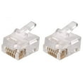 thumbnail image 2 of Steren Modular Plug 4C 6x4 RJ11 Flat Stranded - High-Impact Polycarbonate Telephone Plugs - 100 Pack, 2 of 3