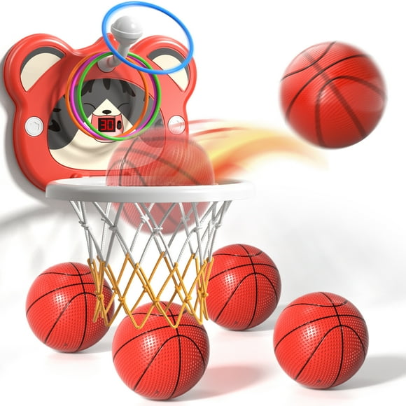 Panier de Basketball Jouets d'Intérieur Cadeaux pour Garçons de 4 5 Ans Enfants, Mini Panier de Basketball d'Intérieur Jouets pour Enfants Garçons 3-5, Jouets Garçon 4 5 6 Ans Cadeaux d'Anniversaire