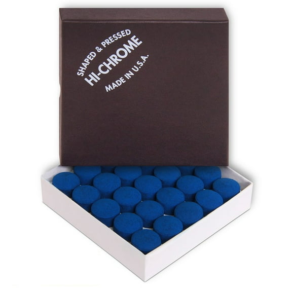 Hi-Chrome Billiard Pool Cue Tips - 1 box - 50 tips - Choose your size