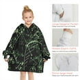 thumbnail image 6 of Math Equations Glowing Green Pattern Blanket Hoodies for Kids 6-13YR Oversize Wearable Blanket Hoodies for Boys Girls Teens, 6 of 7