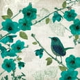 thumbnail image 2 of Venter, Tandi 26x26 Gold Ornate Wood Framed with Double Matting Museum Art Print Titled - Birds and Butterflies I, 2 of 4
