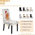 thumbnail image 2 of Christmas Chair Cover Set of 4 Gingerbread Winter Dining Room Slipcovers Stretch Parsons Chair Seat Protectors Xmas Holiday Decor-4PCS, 2 of 7