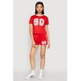 thumbnail image 3 of Womens Contrast Trim Graphic Print Mesh Jersey, 3 of 5